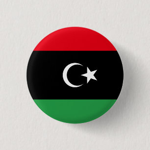 Libya (Libyan) Flag 3 Cm Round Badge