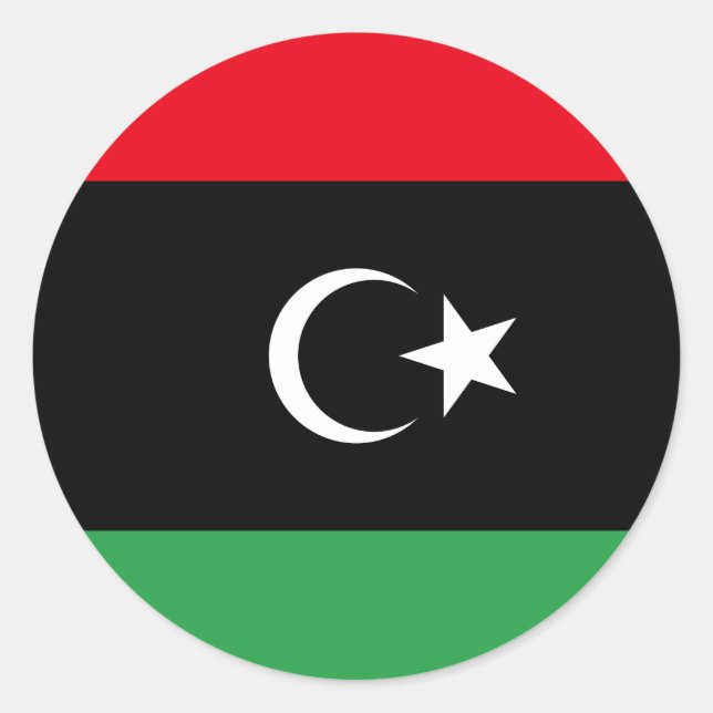 Libya (Libyan) Flag Classic Round Sticker (Front)