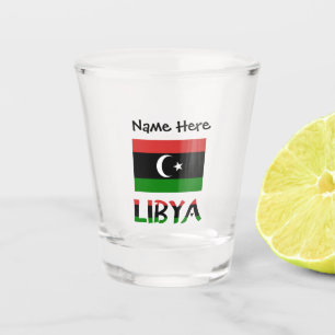 Libya Libyan Flag Personalised Shot Glass