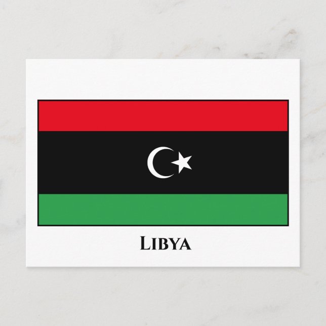 Libya (Libyan) Flag Postcard (Front)