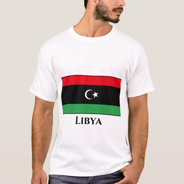 Libya (Libyan) Flag T-Shirt (Front)