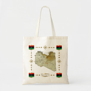 Libya Map + Flags Bag