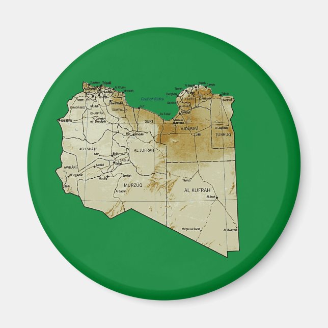 Libya Map Magnet (Front)