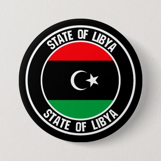 Libya Round Emblem 7.5 Cm Round Badge (Front)