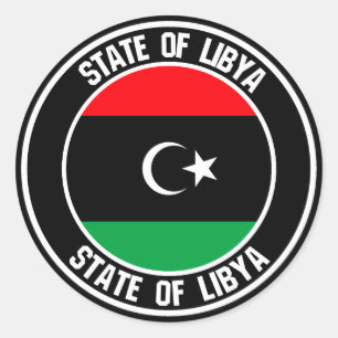 Libya Round Emblem Classic Round Sticker