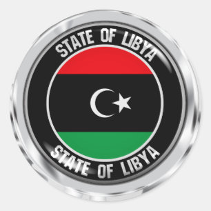 Libya Round Emblem Classic Round Sticker