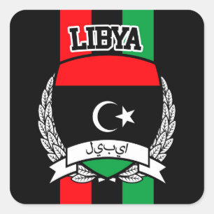 Libya Square Sticker