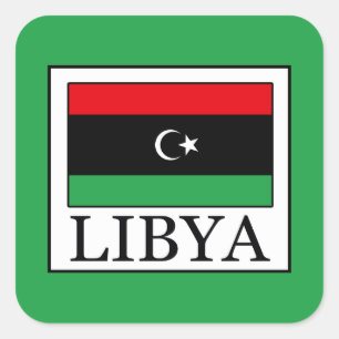 Libya Square Sticker