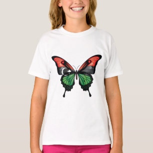 Libya Swallowtail Butterfly Flag T-Shirt