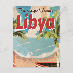 Libya vacation Classic Travel Poster. Postcard