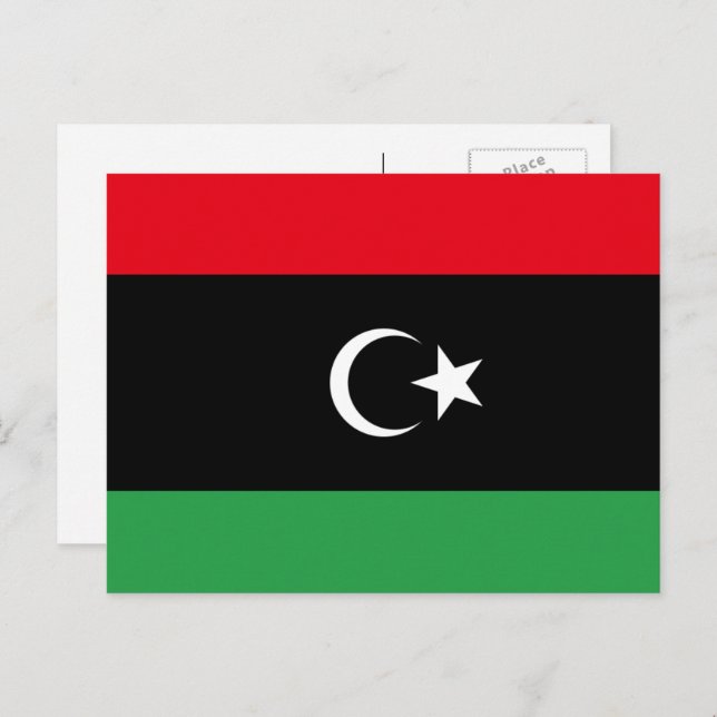 Libyan Flag, Flag of Libya Postcard (Front/Back)