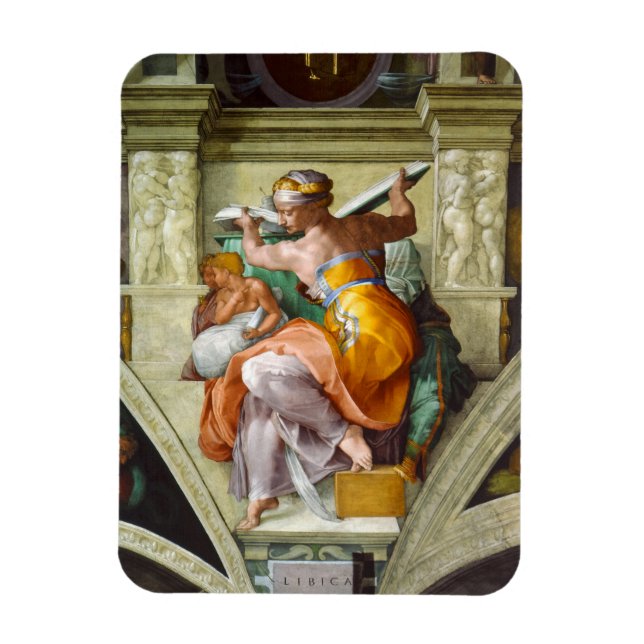 Libyan Sibyl by Michelangelo Magnet (Vertical)