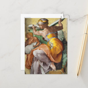 Libyan Sibyl, Sistine Chapel by Michelangelo Holiday Postcard