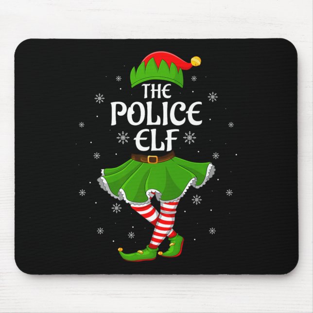 Lice Elf Christmas Family Girls Women Elf Squad Xm Mouse Mat (Front)