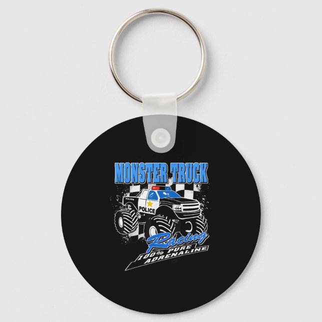 Lice Monster Truck  Key Ring (Front)