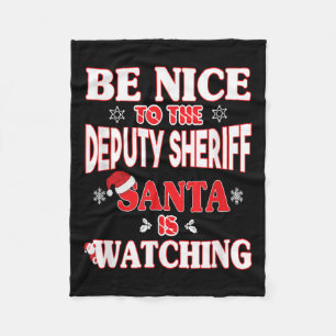 Lice Officer Shirt - For Christmas Deputy Sheriff_ Fleece Blanket