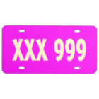 LICENCE PLATE - easy customise Font Type n Colour