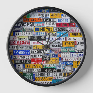 License Plate clock