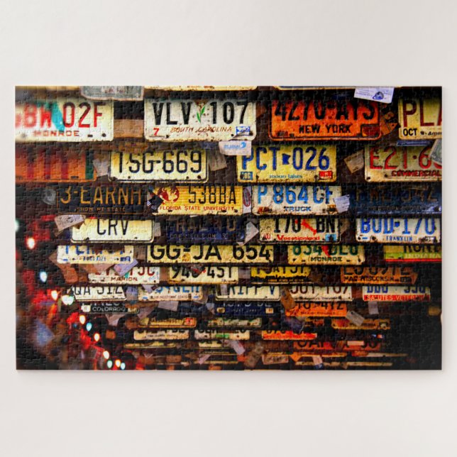 License Plate Collection Jigsaw Puzzle (Horizontal)