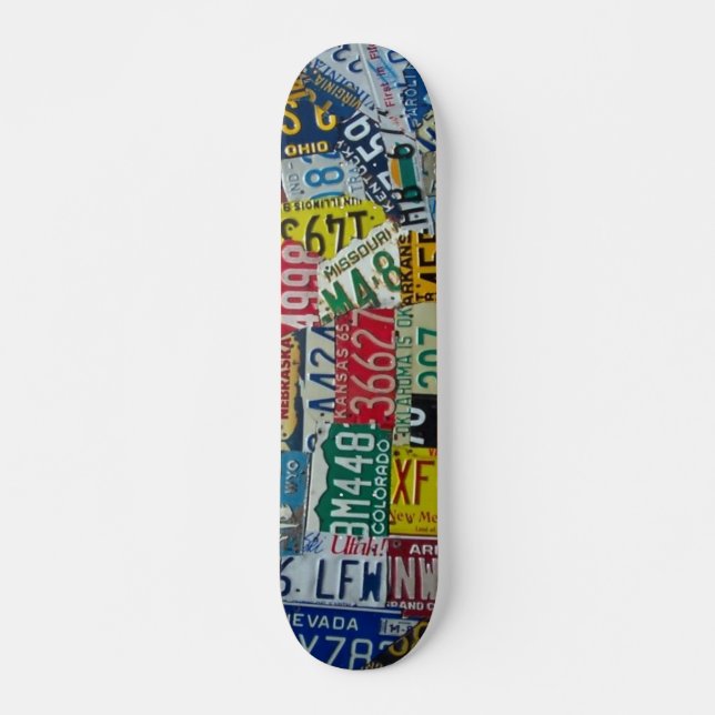 license plate deck skateboard (Front)
