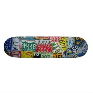 license plate deck skateboard