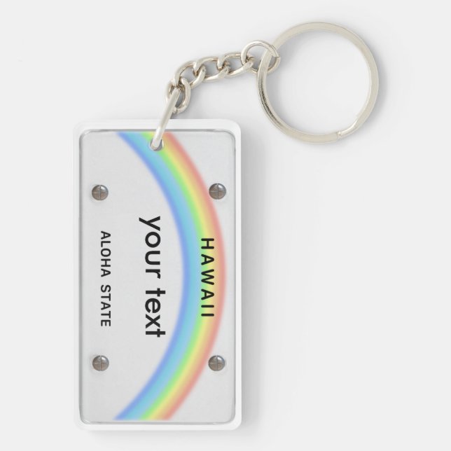 License plate Hawaii keychain (Back)