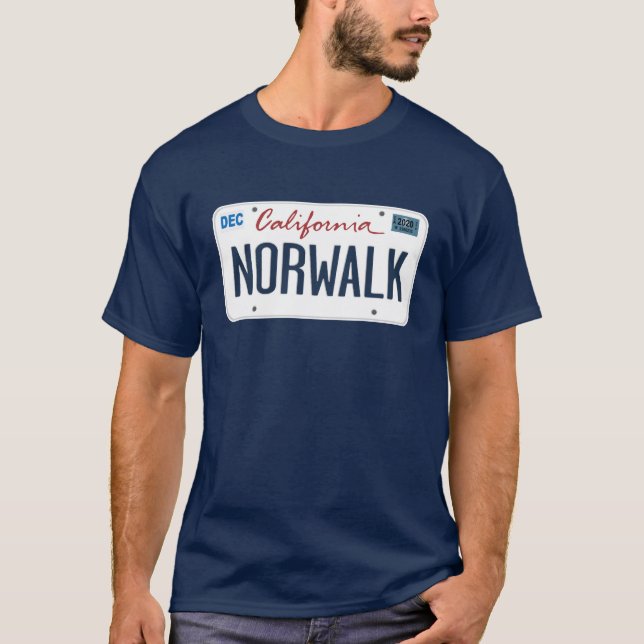 License Plate Norwalk California T Shirt (Front)