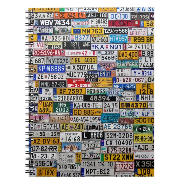 License Plate notebook (Front)