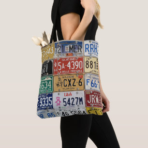 License Plate Tote Bag