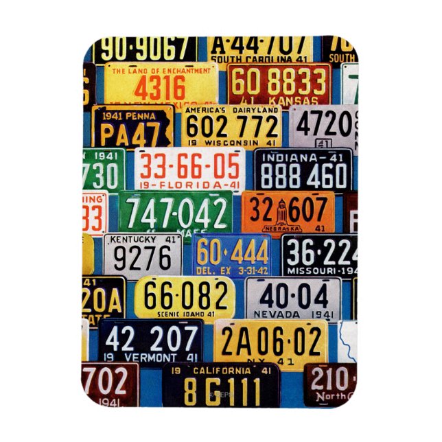 License Plates by H. Wilson Smith Magnet (Vertical)