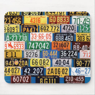 License Plates by H. Wilson Smith Mouse Mat