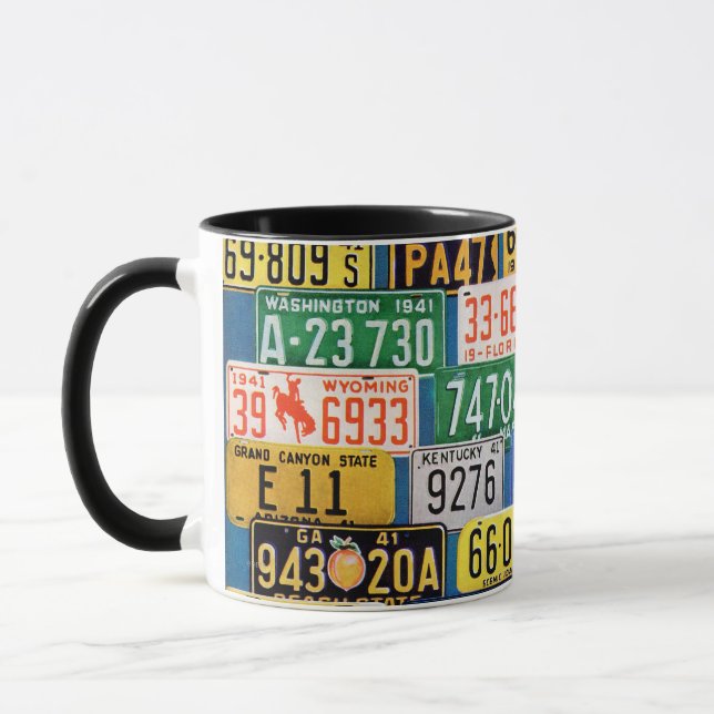 License Plates by H. Wilson Smith Mug (Left)