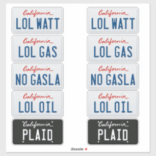 License Plates California Set