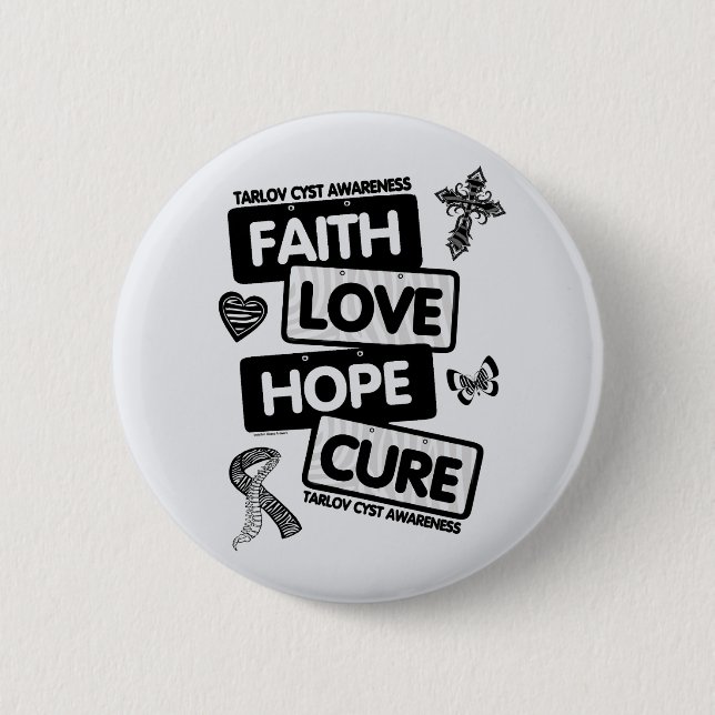 License Plates...Tarlov Cyst 6 Cm Round Badge (Front)