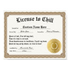 License to chill, funny retirement certificate 