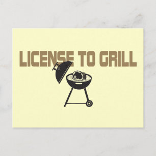 License To Grill Postcard