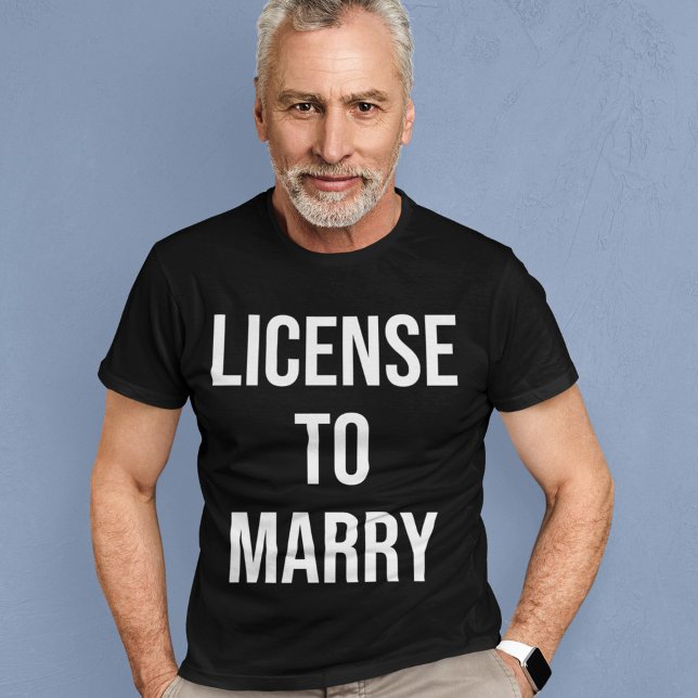 License To Marry Funny Wedding Ordained Officiant T-Shirt (Creator Uploaded)