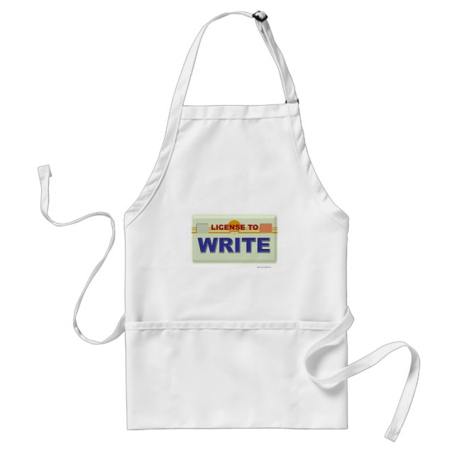 License to Write Cool Author Slogan Fun Standard Apron (Front)