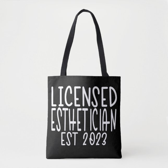 Licensed Aesthetician Est 2023 Graduation Tote Bag (Front)