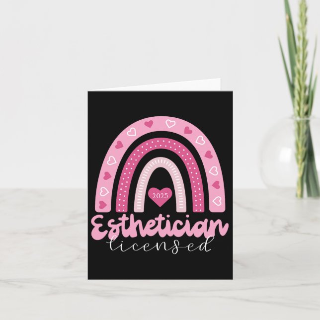 Licensed Aesthetician Graduation 2025 Skin Care Es Card (Front)