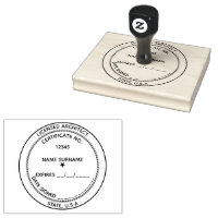 Licensed architect certificate no expiry date DIY Rubber Stamp