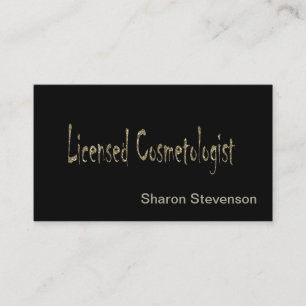 Licensed beautician business card