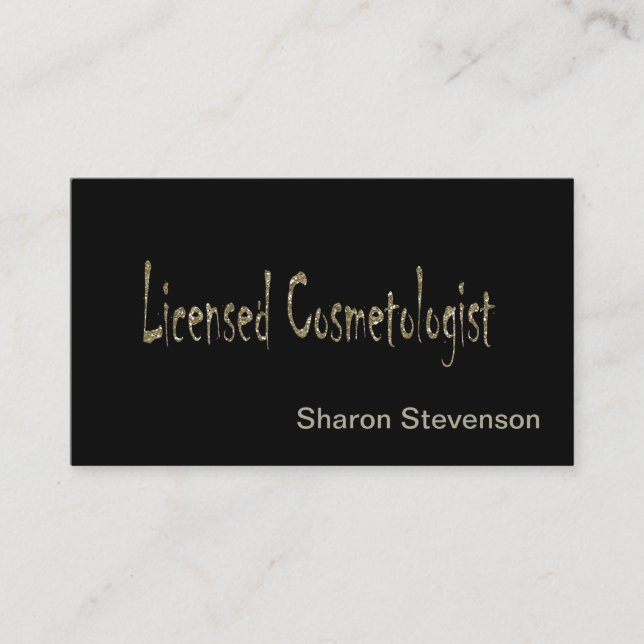 Licensed beautician business card (Front)