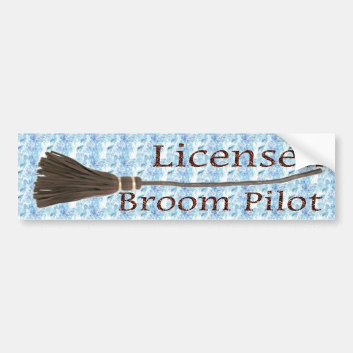 Image of Licensed Broom Pilot Bumper Sticker