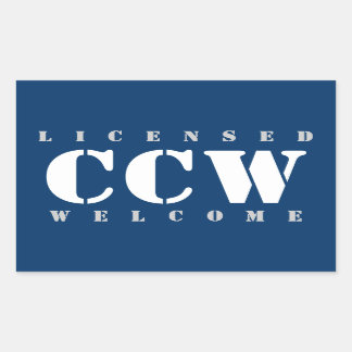 Licensed CCW Welcome Rectangular Sticker