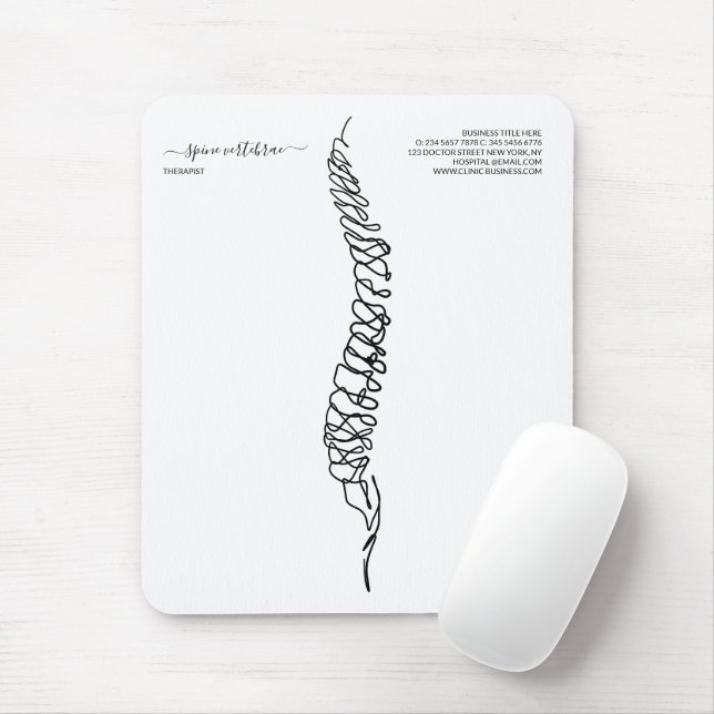 Licensed Chiropractor Massage Therapist Mouse Mat (With Mouse)