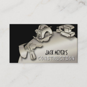 Licensed Contractor Construction Business Tools Business Card