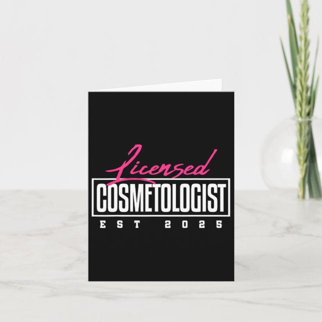 Licensed Cosmetologist Graduation 2025 Cosmetology Card (Front)