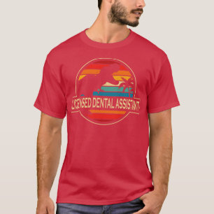 Licensed Dental Assistant Dinosaur T-Shirt