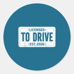 Licensed Drive Est Driver Passed Classic Round Sticker